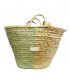 KAKHI AND GOLD VERTICAL BICOLOR basket