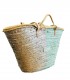  SILVER AND TURQUOISE VERTICAL BICOLOR basket