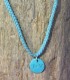 TURQUOISE M&M BRAIDED SUEDE